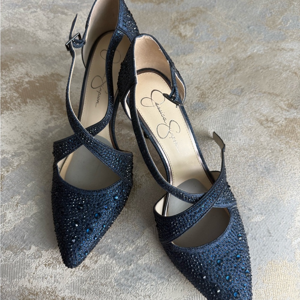 Jessica Simpson Midnight Sparkle Heels - Picture 1 of 3